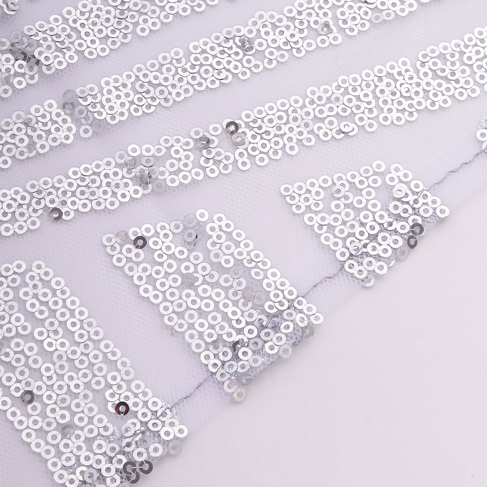 Sequin Napkins 20"x20" Silver - Diamond Pattern Reusable Napkin - Bell Racket Store