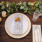 Sequin Napkins 20"x20" Silver - Diamond Pattern Reusable Napkin - Bell Racket Store