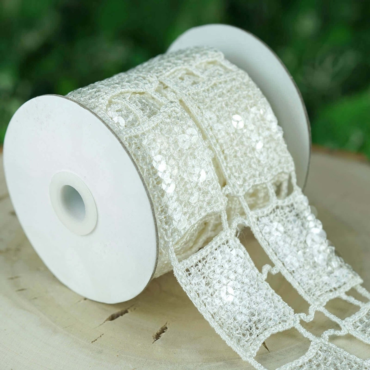 Sequin Stitch Crochet 4" x 5 Yards 1 Bolt White Rectangle Granny Square Afghan Pattern - Clearance SALE - NestOCart