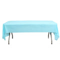 Plastic Table Cover Light Blue Rectangle - Lightweight PVC Disposable Tablecloth 54"x108"