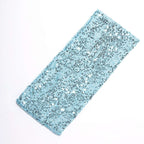 5 Pack Sequin Spandex Chair Sashes Light Blue - Stretch Chair Bands 6"x15"