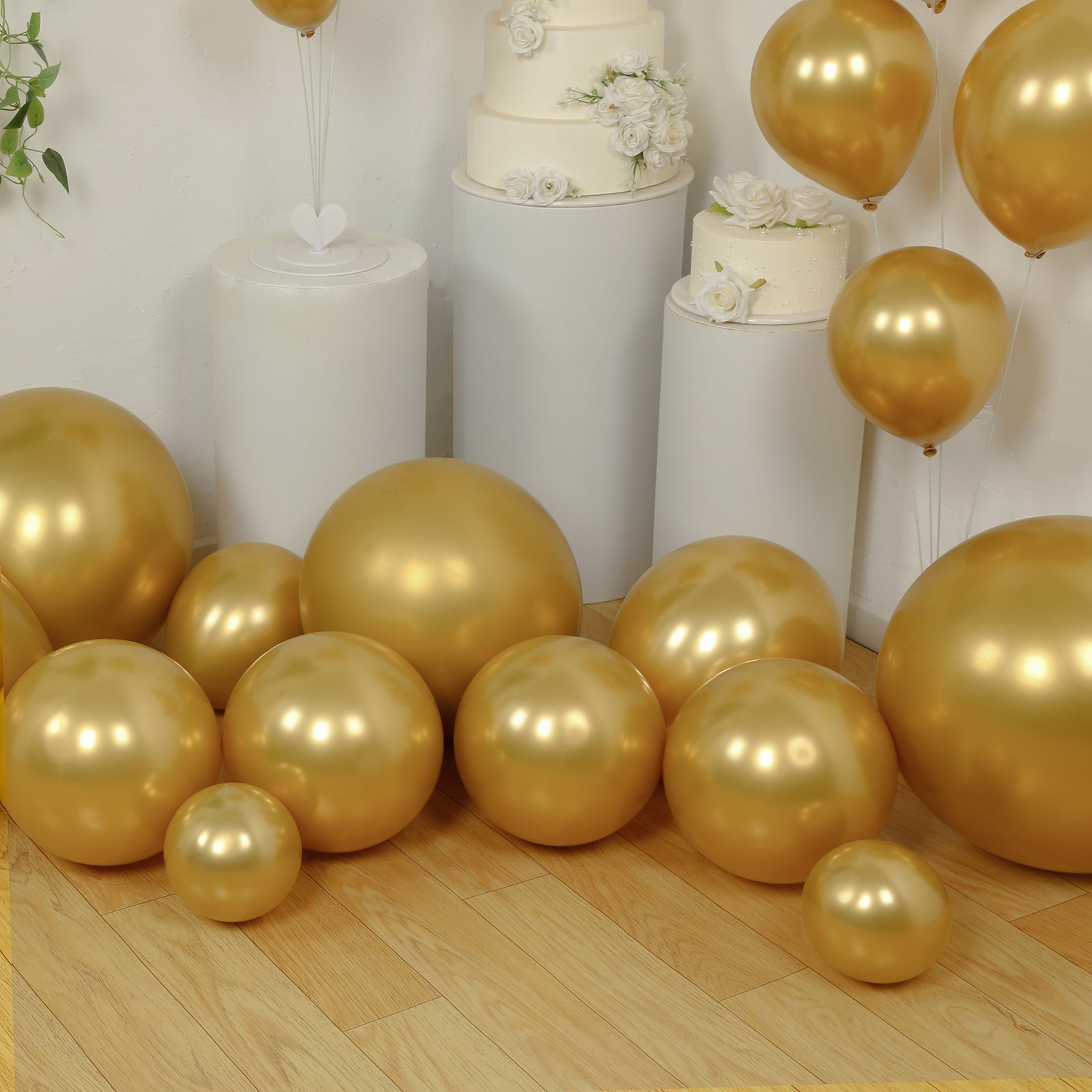 Set of 110 Gold Balloon Garland Kit â€“ Biodegradable Extra Strong Latex Balloons for Party Arch DÃ©cor - Bell Racket Store