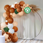 Set of 124 Tan Brown Biodegradable Balloon Arch Kit, Rustic Double Layered Extra Strong Latex Party Balloon Garland - Bell Racket Store