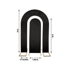Set of 2 Black Spandex Fitted Wedding Arch Covers for Round Top and Double Arch Chiara Backdrop Stands - 6ft,8ft - Bell Racket Store