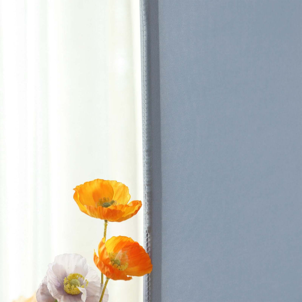 Set of 2 Dusty Blue Spandex Fitted Wedding Arch Covers for Round Top and Double Arch Chiara Backdrop Stands - 6ft,8ft - Bell Racket Store