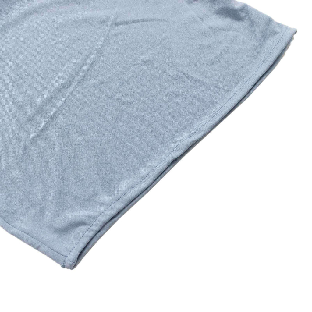 Set of 2 Dusty Blue Spandex Half Crescent Moon Backdrop Stand Covers, Custom Fitted Wedding Arch Cover for Curved Arbor Flower Balloon Frame - Bell Racket Store