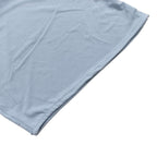 Set of 2 Dusty Blue Spandex Half Crescent Moon Backdrop Stand Covers, Custom Fitted Wedding Arch Cover for Curved Arbor Flower Balloon Frame - Bell Racket Store