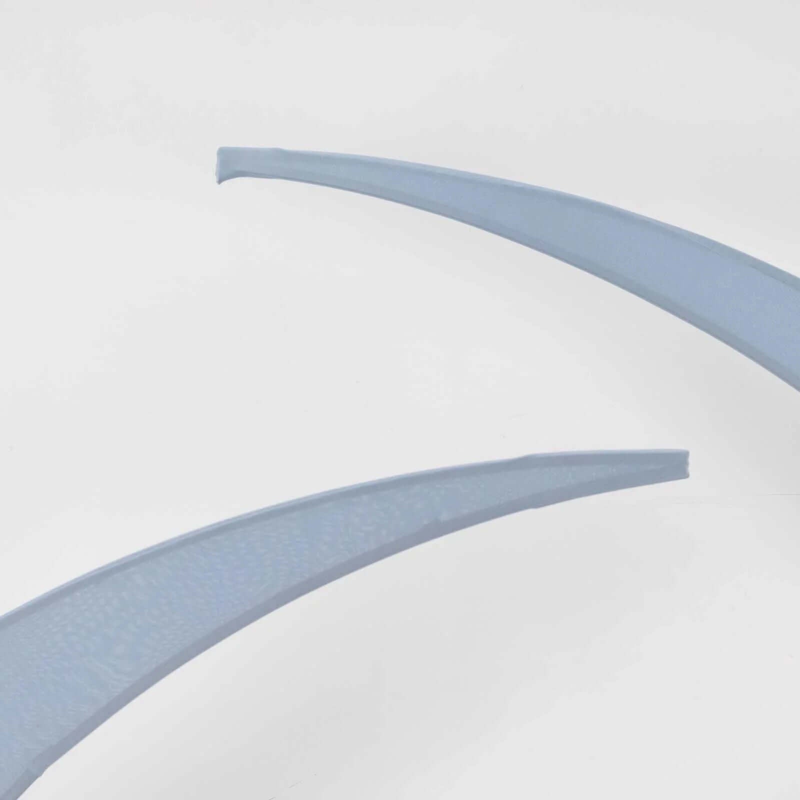 Set of 2 Dusty Blue Spandex Half Crescent Moon Backdrop Stand Covers, Custom Fitted Wedding Arch Cover for Curved Arbor Flower Balloon Frame - Bell Racket Store