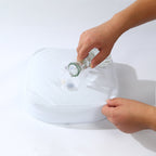 Set of 2 Free Bending White Balloon Column Stand Kit, Half Arch Balloon Tower Stands with Water Fillable Base, Hand Air Pump and Clips - 8ft,5ft - Bell Racket Store