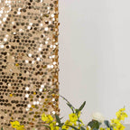 Set of 2 Gold Payette Sequin Wedding Arch Covers for Round Top and Double Arch Chiara Backdrop Stands - 6ft,8ft - Bell Racket Store