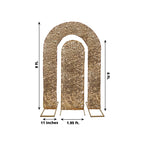 Set of 2 Gold Payette Sequin Wedding Arch Covers for Round Top and Double Arch Chiara Backdrop Stands - 6ft,8ft - Bell Racket Store