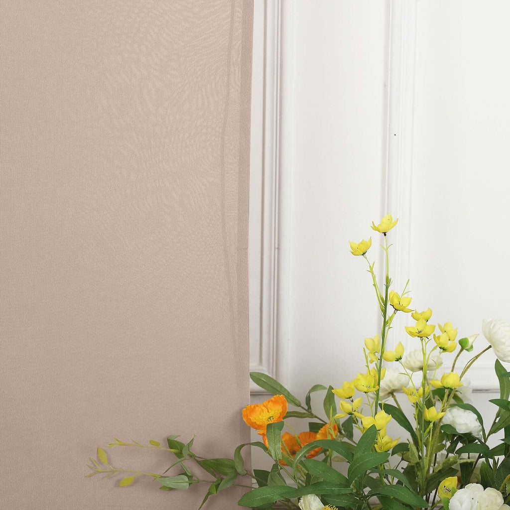 Set of 2 Nude Spandex Fitted Wedding Arch Covers for Round Top and Double Arch Chiara Backdrop Stands - 6ft,8ft - Bell Racket Store