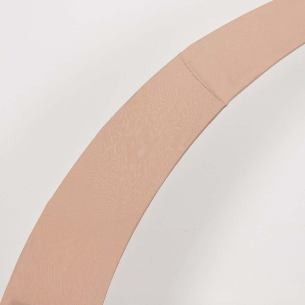 Set of 2 Nude Spandex Half Crescent Moon Backdrop Stand Covers, Custom Fitted Wedding Arch Cover for Curved Arbor Flower Balloon Frame - Bell Racket Store