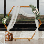 Set of 2 Silk Rose Floral Swag Wedding Arch Flowers in Cream Blush with Eucalyptus Leaves, Large Artificial Flower Arrangement Garlands - 24",42" - Bell Racket Store