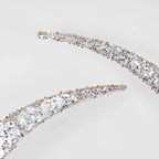 Set of 2 Silver Big Payette Sequin Backdrop Stand Cover for Half Crescent Moon Wedding Arch, Sparkly Double Sided - 6.5ft, 8ft - Bell Racket Store