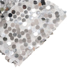 Set of 2 Silver Big Payette Sequin Backdrop Stand Cover for Half Crescent Moon Wedding Arch, Sparkly Double Sided - 6.5ft, 8ft - Bell Racket Store