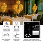 Set of 2 White Plastic Balloon Column Stand with Interlocking Base, DIY Shapeable Balloon Tower Stick Holder Kit for Table Centerpieces - Bell Racket Store