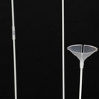 Set of 2 White Plastic Balloon Column Stand with Interlocking Base, DIY Shapeable Balloon Tower Stick Holder Kit for Table Centerpieces - Bell Racket Store