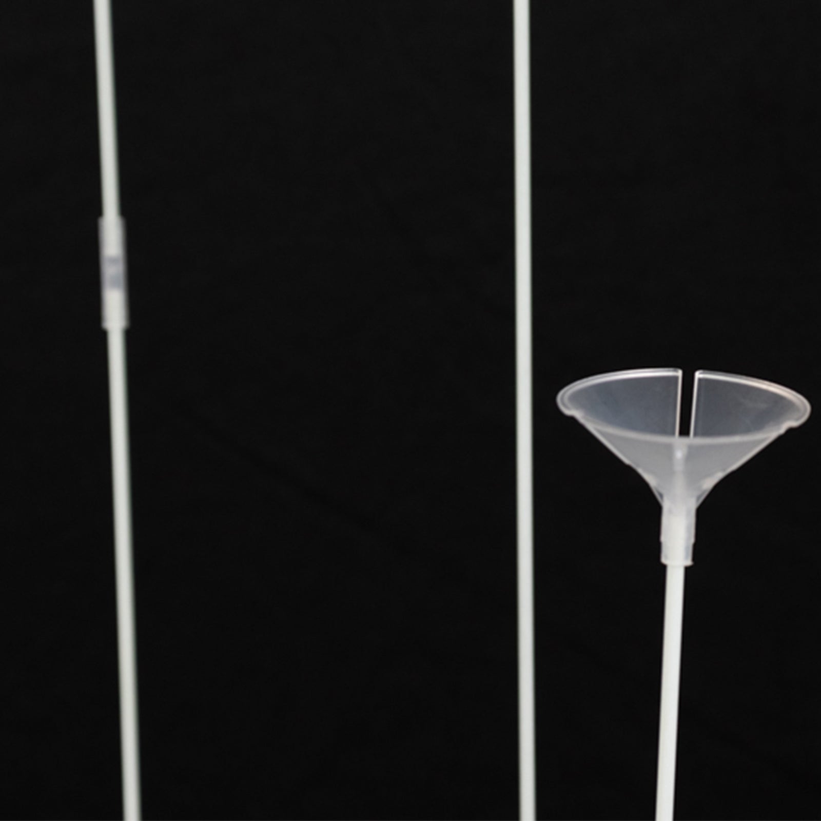 Set of 2 White Plastic Balloon Column Stand with Interlocking Base, DIY Shapeable Balloon Tower Stick Holder Kit for Table Centerpieces - Bell Racket Store