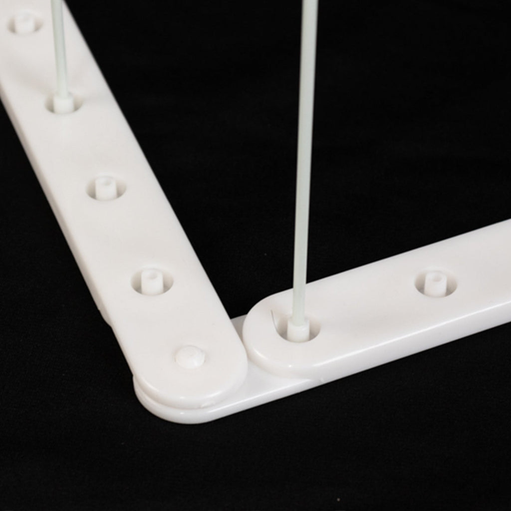 Set of 2 White Plastic Balloon Column Stand with Interlocking Base, DIY Shapeable Balloon Tower Stick Holder Kit for Table Centerpieces - Bell Racket Store