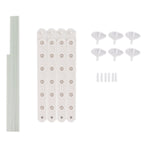 Set of 2 White Plastic Balloon Column Stand with Interlocking Base, DIY Shapeable Balloon Tower Stick Holder Kit for Table Centerpieces - Bell Racket Store