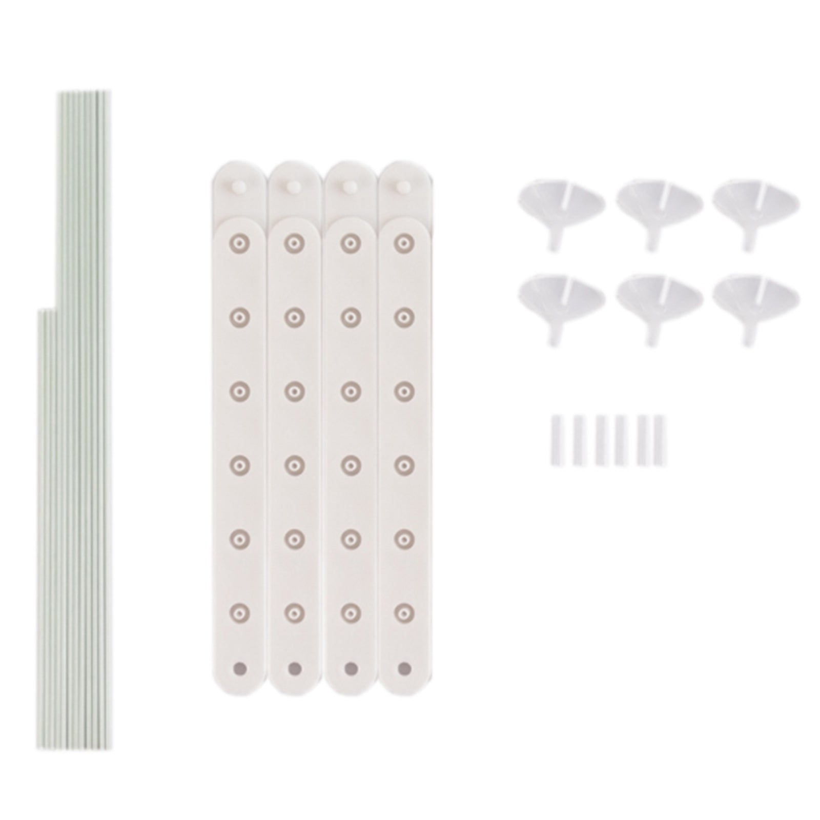 Set of 2 White Plastic Balloon Column Stand with Interlocking Base, DIY Shapeable Balloon Tower Stick Holder Kit for Table Centerpieces - Bell Racket Store