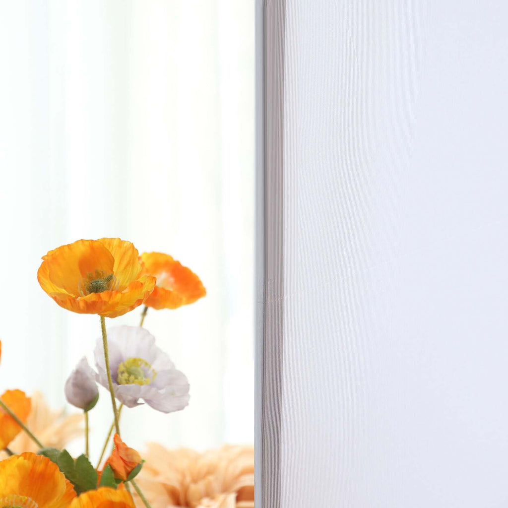 Set of 2 White Spandex Fitted Wedding Arch Covers for Round Top and Double Arch Chiara Backdrop Stands - 6ft,8ft - Bell Racket Store