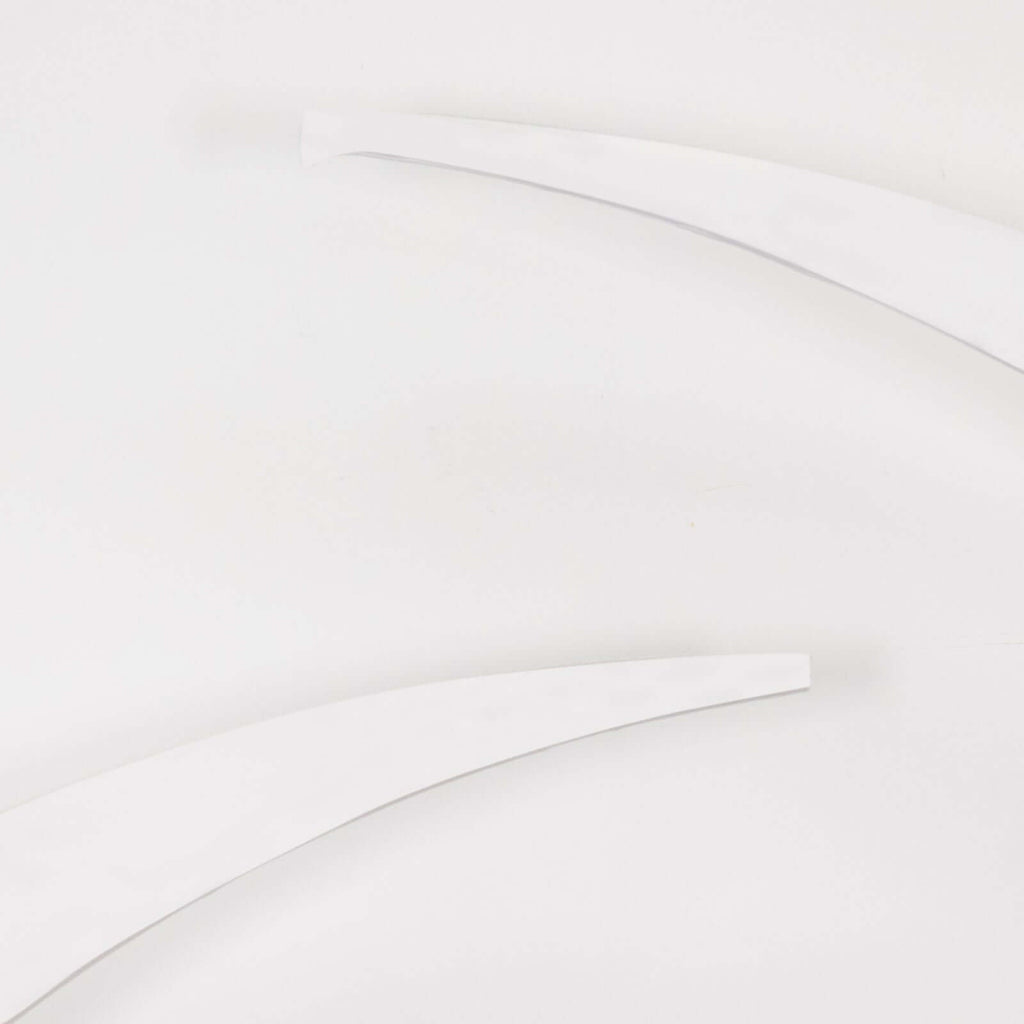 Set of 2 White Spandex Half Crescent Moon Backdrop Stand Covers, Custom Fitted Wedding Arch Cover for Curved Arbor Flower Balloon Frame - Bell Racket Store