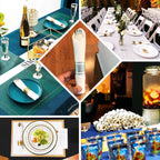 Set of 24 Rose Gold Plastic Silverware with Pre - Rolled White Paper Napkins - Disposable Wrapped Fork, Spoon, and Knife Set - Bell Racket Store