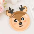 Set of 25 Paper 7" Round Plates Assorted Animal Print - Appetizer Dessert Party Plates for Themed Events - Bell Racket Store