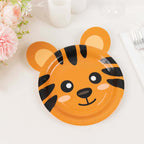 Set of 25 Paper 7" Round Plates Assorted Animal Print - Appetizer Dessert Party Plates for Themed Events - Bell Racket Store