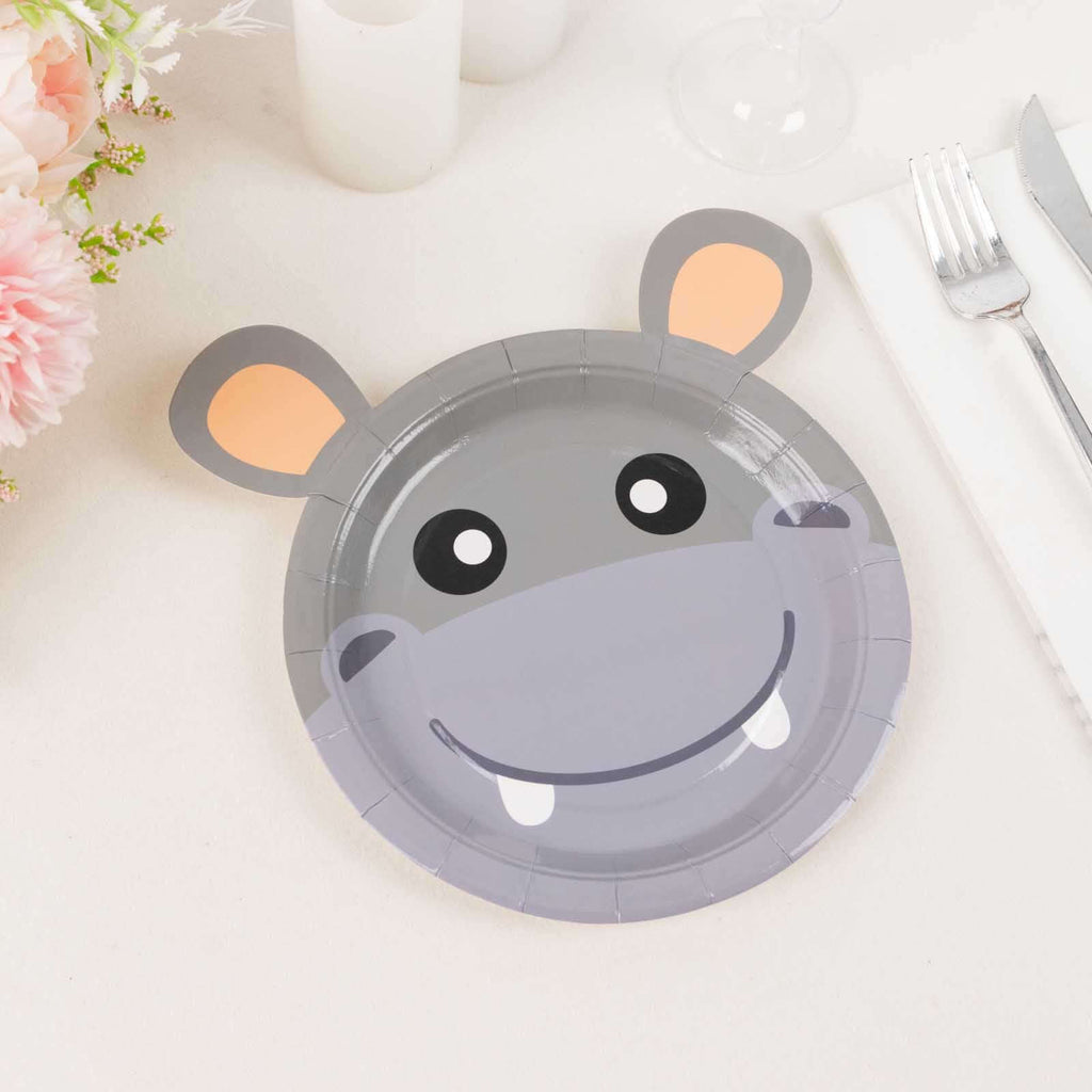 Set of 25 Paper 7" Round Plates Assorted Animal Print - Appetizer Dessert Party Plates for Themed Events - Bell Racket Store