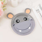 Set of 25 Paper 7" Round Plates Assorted Animal Print - Appetizer Dessert Party Plates for Themed Events - Bell Racket Store