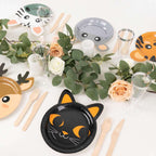 Set of 25 Paper 7" Round Plates Assorted Animal Print - Appetizer Dessert Party Plates for Themed Events - Bell Racket Store