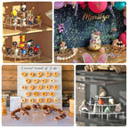 Set of 3 Acrylic Half - Moon Display Riser Stands â€“ 3 - Tier Clear Dessert Pedestal for Cakes, Collectibles & Figurines - 7",13",18" - Bell Racket Store