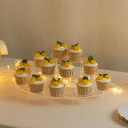 Set of 3 Acrylic Half - Moon Display Riser Stands â€“ 3 - Tier Clear Dessert Pedestal for Cakes, Collectibles & Figurines - 7",13",18" - Bell Racket Store