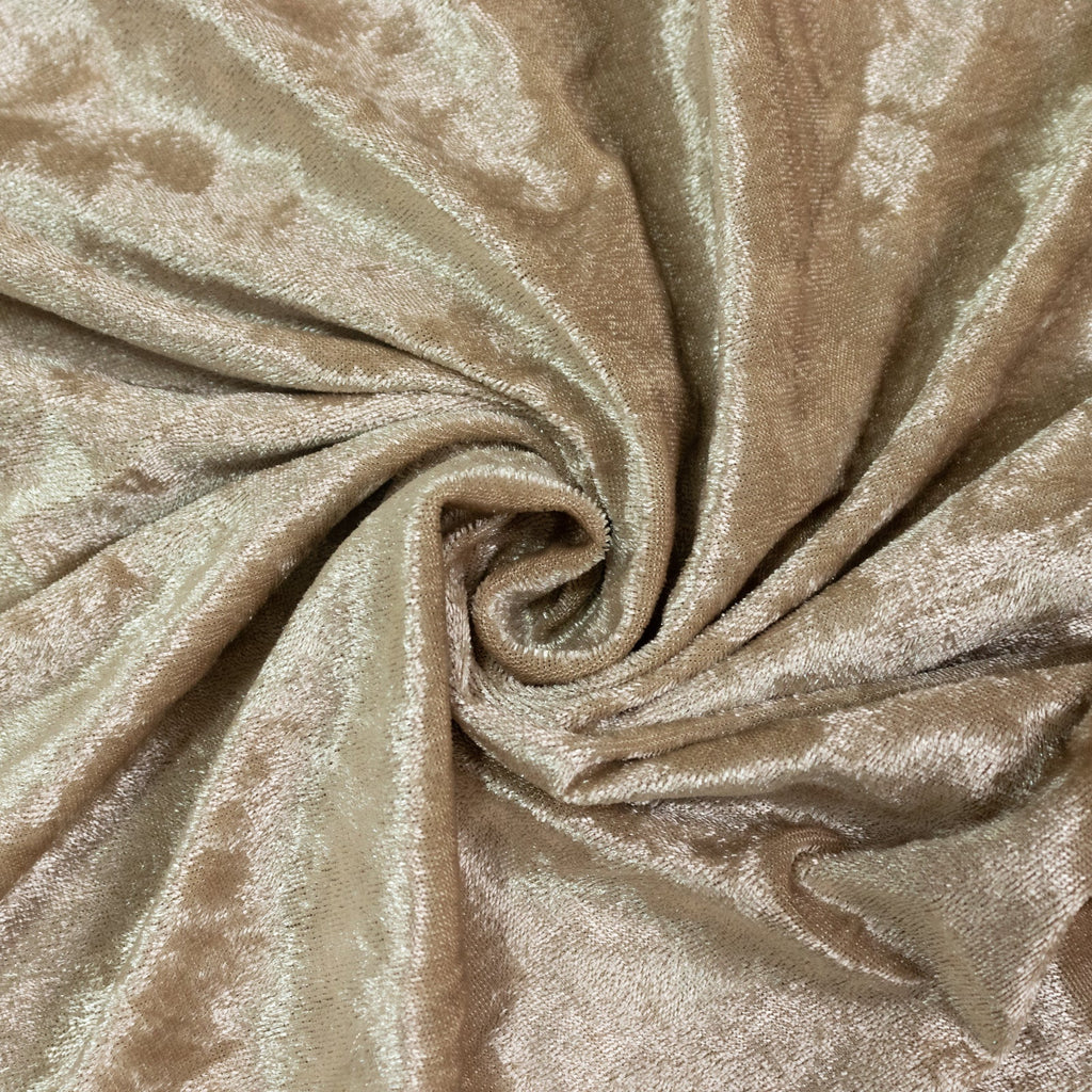 Set of 3 Beige Crushed Velvet Chiara Backdrop Stand Covers For Round Top Wedding Arches - 5ft, 6ft, 7ft - Bell Racket Store
