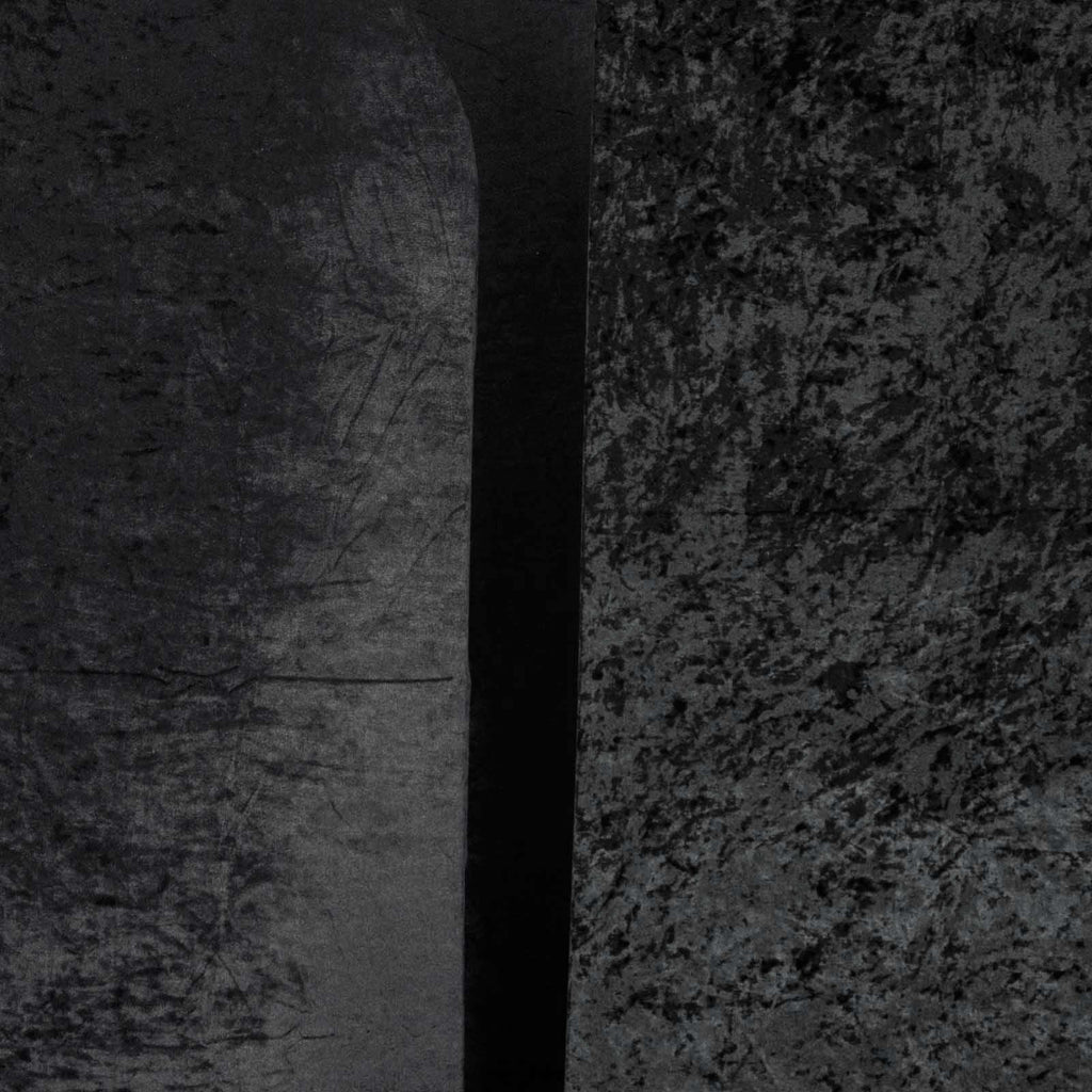 Set of 3 Black Crushed Velvet Chiara Backdrop Stand Covers For Round Top Wedding Arches - 5ft, 6ft, 7ft - Bell Racket Store