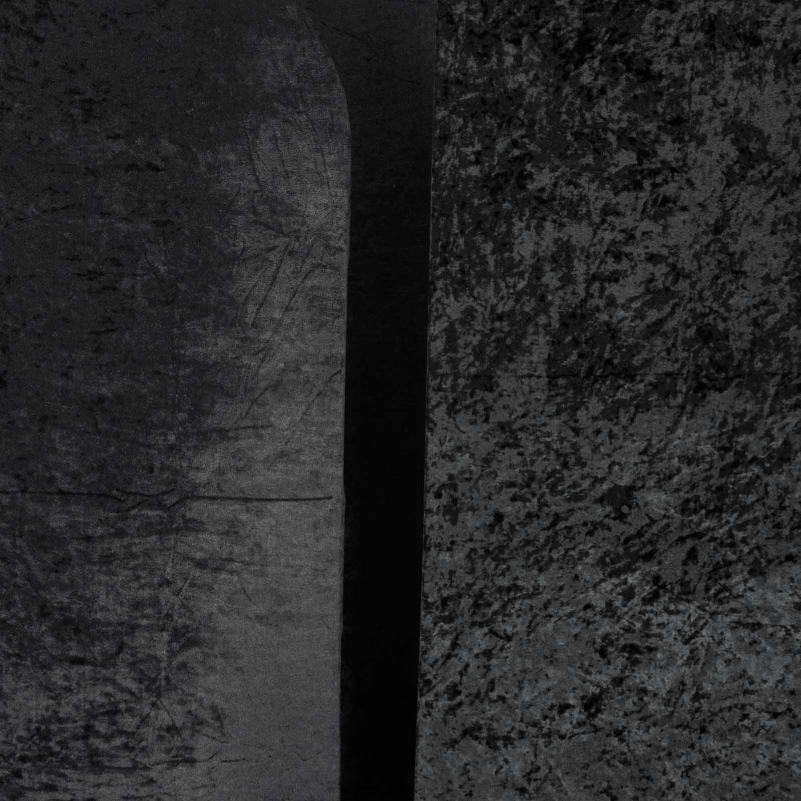 Set of 3 Black Crushed Velvet Chiara Backdrop Stand Covers For Round Top Wedding Arches - 5ft, 6ft, 7ft - Bell Racket Store