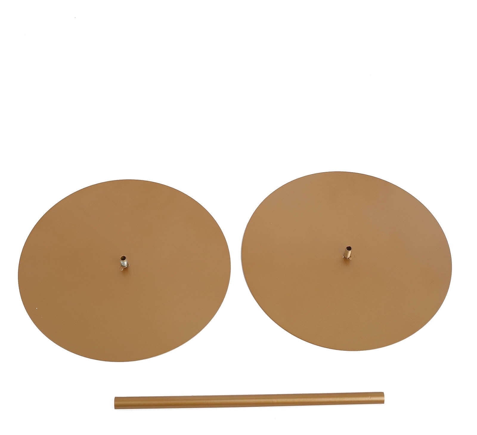 Set of 3 Metal Pedestal Cake Stands Heavy Duty Round Design Gold - Cupcake Dessert Display Props 8", 10", 12" - Bell Racket Store