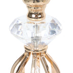 Set of 3 Metal Pedestal Stands with Crystal Ball Flower Bowl Design Gold - Pillar Candle Holders 20", 23", 25" - Bell Racket Store