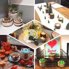 Set of 3 Rustic Wood Slice Votive Candle Holders - Tree Branch Wedding Table DÃ©cor 2.75", 1.5", 1.25" - Bell Racket Store