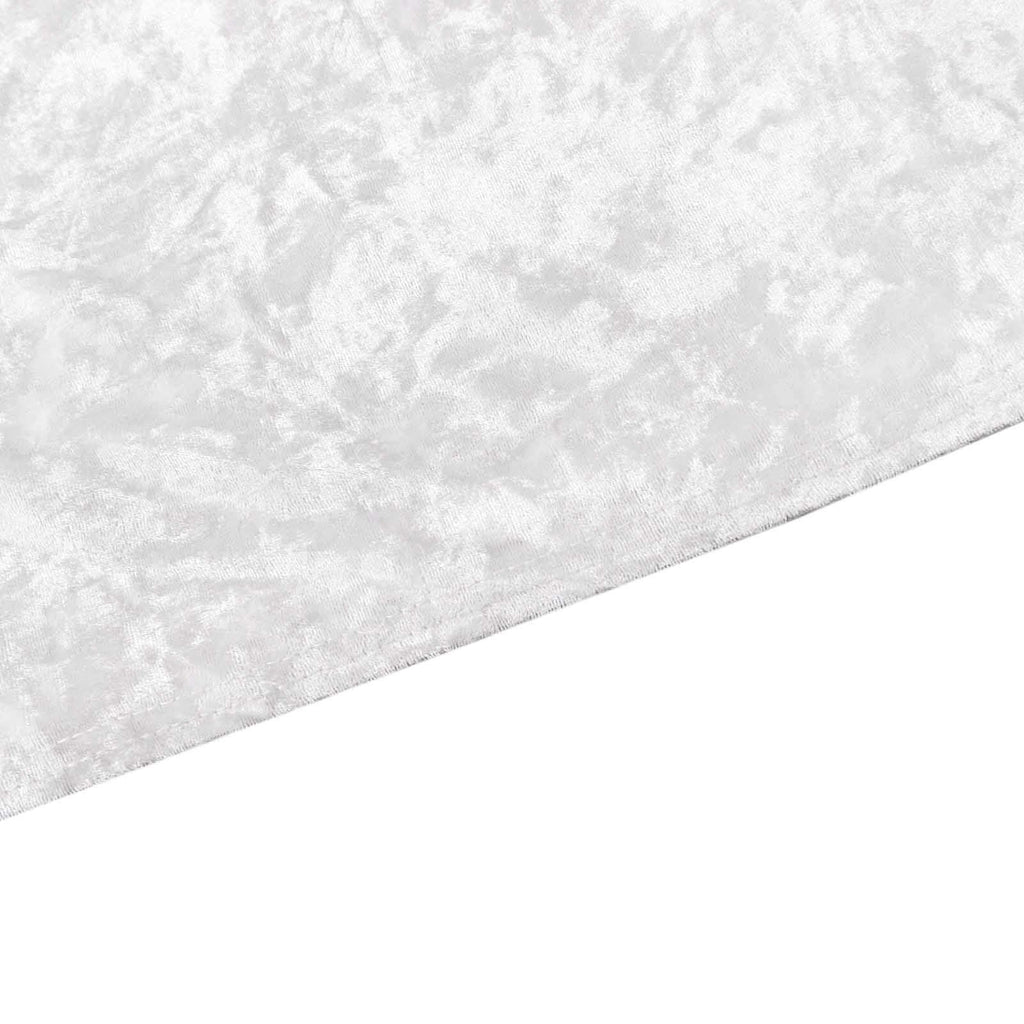 Set of 3 White Crushed Velvet Chiara Backdrop Stand Covers For Round Top Wedding Arches - 5ft, 6ft, 7ft - Bell Racket Store