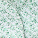 Set of 3 White Green Satin Chiara Wedding Arch Covers With Eucalyptus Leaves Print, Fitted Covers For Half Moon Backdrop Stands - 5ft, 6ft, 7ft - Bell Racket Store