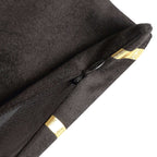 Set Of 4 18" Black Gold Foil Geometric Print Throw Pillow Covers, Velvet Square Sofa Cushion Covers - Bell Racket Store