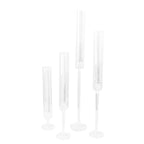 Set of 4 Acrylic Taper Candlestick Holders, Clear Tall Chimney Tube Candle Shades Hurricane Candle Stands 14", 18", 22", 26" - Bell Racket Store