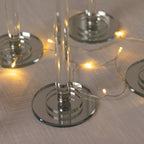 Set of 4 Crystal Glass Hurricane Taper Candle Holders, Decorative Tall Candle Stands Clear Cylinder Chimney Tubes 29", 33", 37", 41" - Bell Racket Store