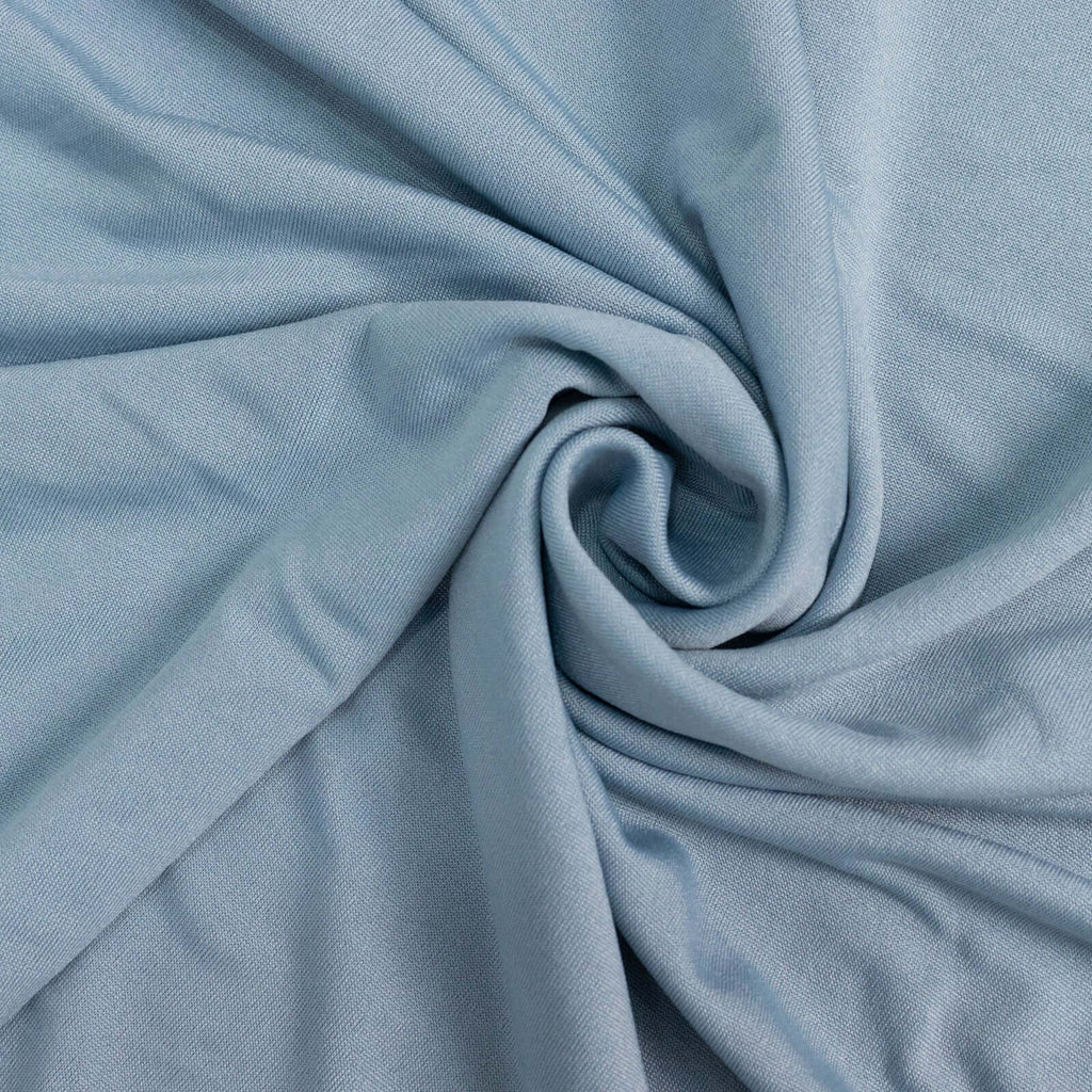 Set of 4 Matte Dusty Blue Spandex Half Moon Chiara Backdrop Stand Covers, Custom Fitted Wedding Arch Covers - 2.5ft,5ft,6ft,7ft - Bell Racket Store