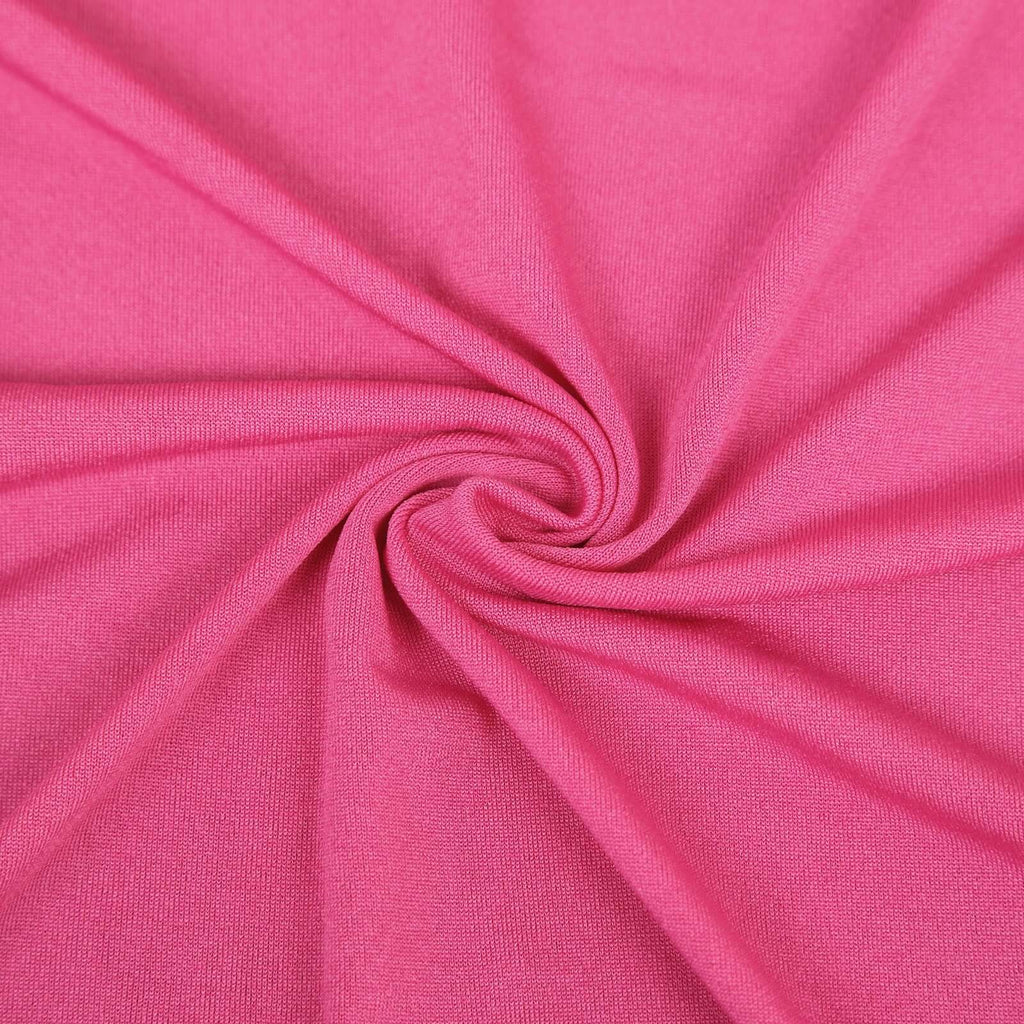 Set of 4 Matte Fuchsia Spandex Half Moon Chiara Backdrop Stand Covers, Custom Fitted Wedding Arch Covers - 2.5ft,5ft,6ft,7ft - Bell Racket Store
