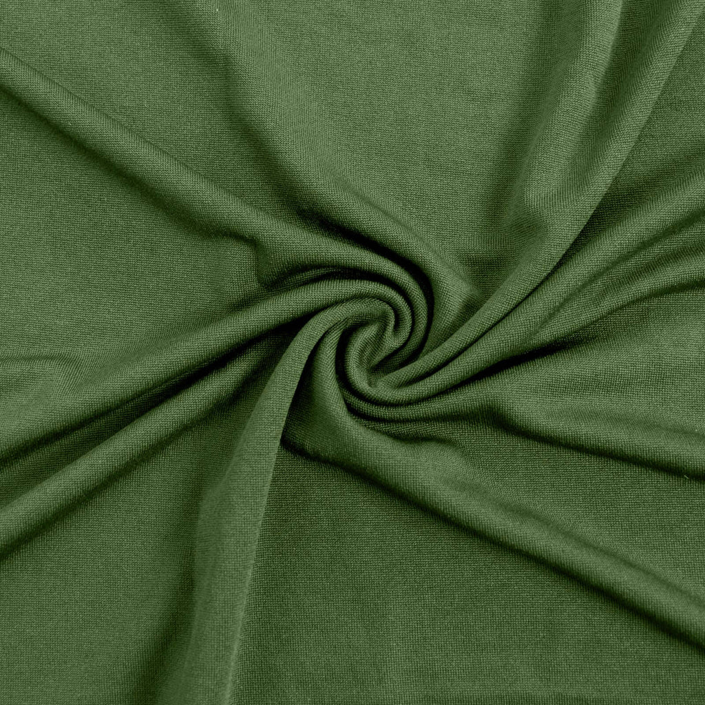 Set of 4 Matte Olive Green Spandex Half Moon Chiara Backdrop Stand Covers, Custom Fitted Wedding Arch Covers - 2.5ft,5ft,6ft,7ft - Bell Racket Store